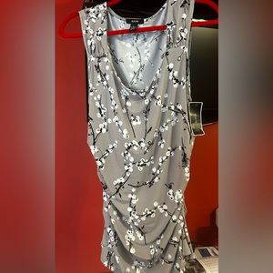 Beautiful gray “Asian inspired” blouse